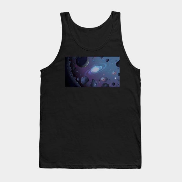 Galaxy and planets print face mask Tank Top by AwesomeDesignArt